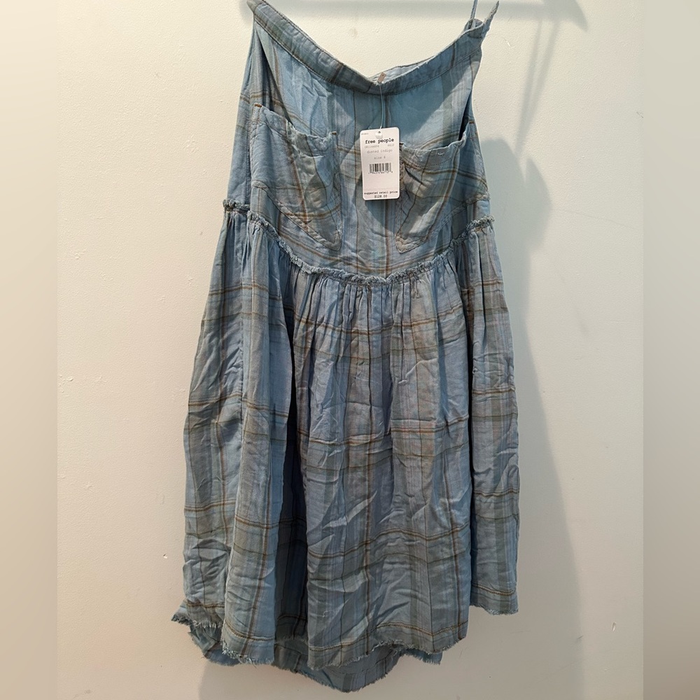 Free People dusted indigo plays skirt size 4 NWT